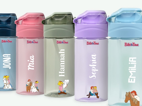 Bibi & Tina Trinkflasche mit Namen