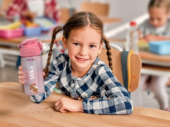 Bibi & Tina Trinkflasche mit Namen