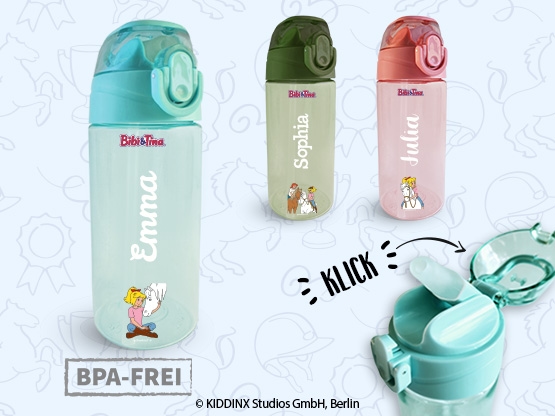Bibi & Tina Trinkflasche mit Namen
