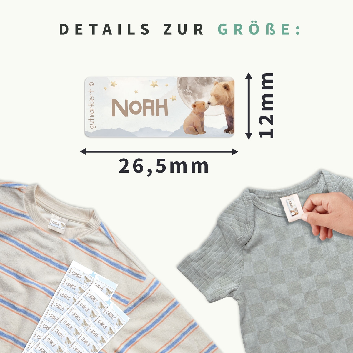 Aquarell Textilaufkleber
