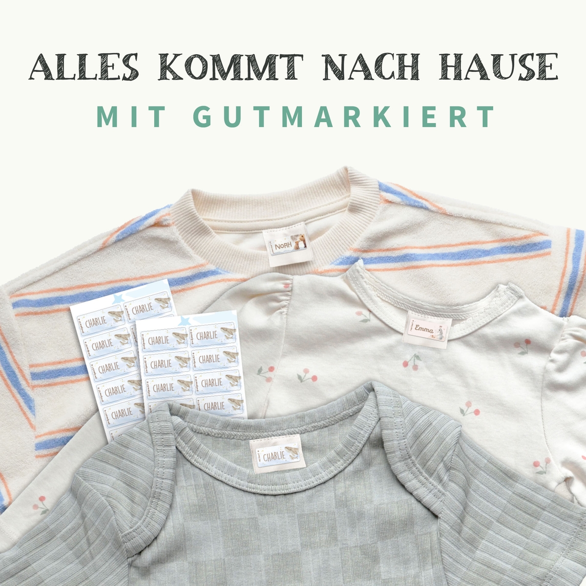 Aquarell Textilaufkleber