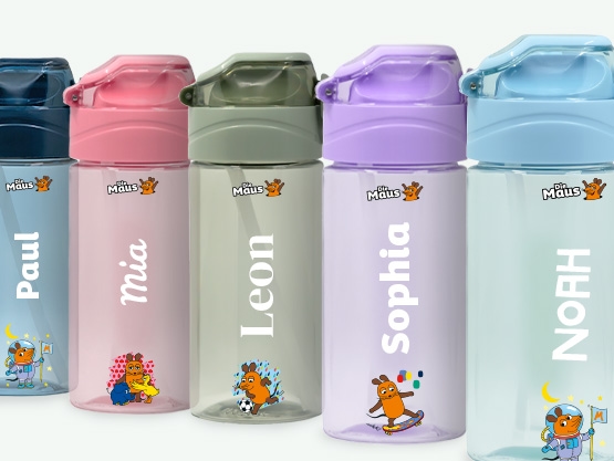 Die Maus Trinkflasche mit Name