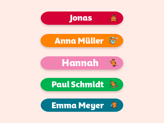 Die Maus Mini Aufkleber