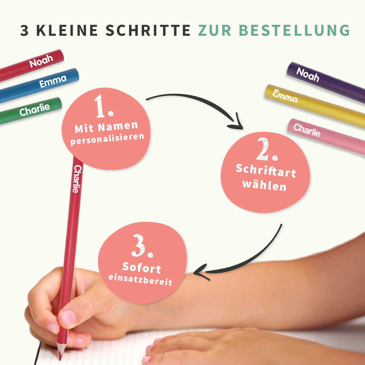 Personalisierte Buntstifte