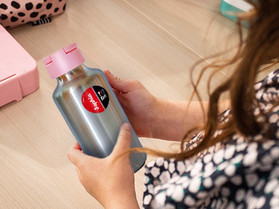 Runde Namensaufkleber – Die drei ??? Kids