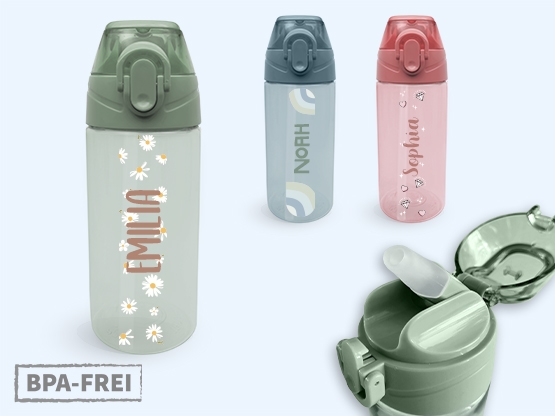 Trinkflasche mit Namen Design
