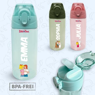 Bibi & Tina Trinkflasche mit Namen