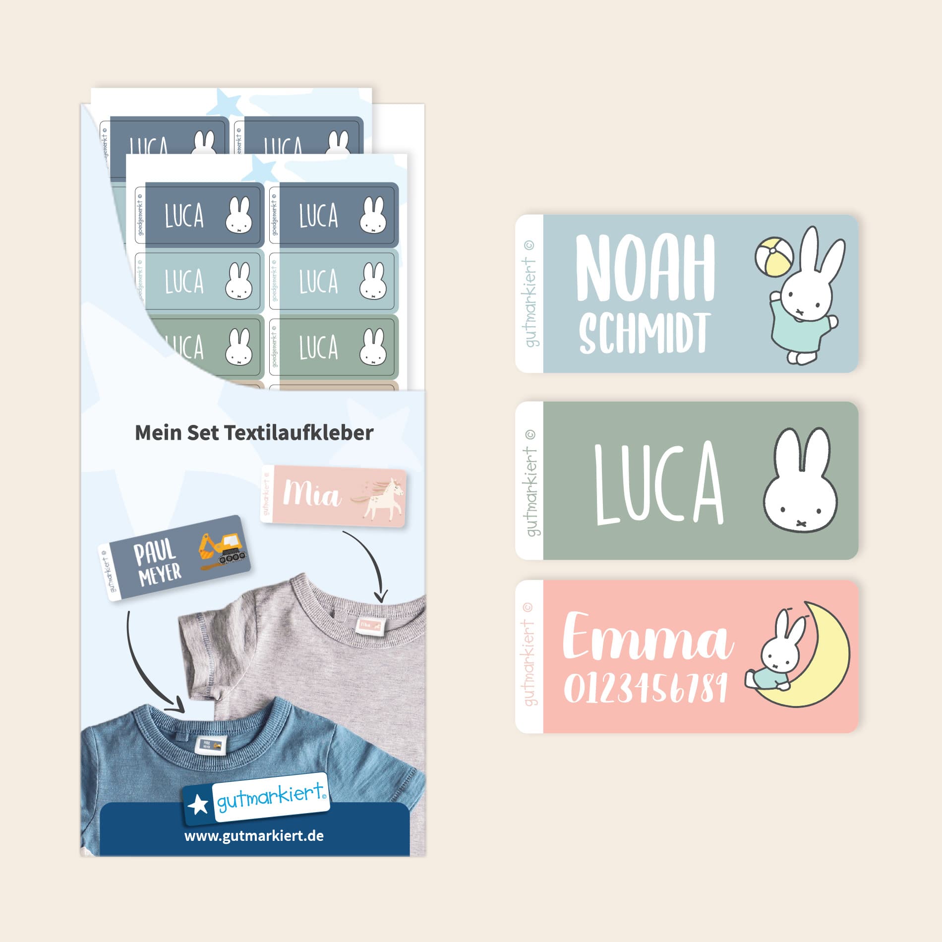 Miffy Textilaufkleber