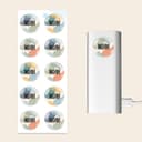 Runde Doming Design Aufkleber