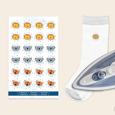 Runde Bügeletiketten