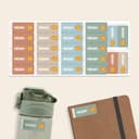 Kleine Namensaufkleber