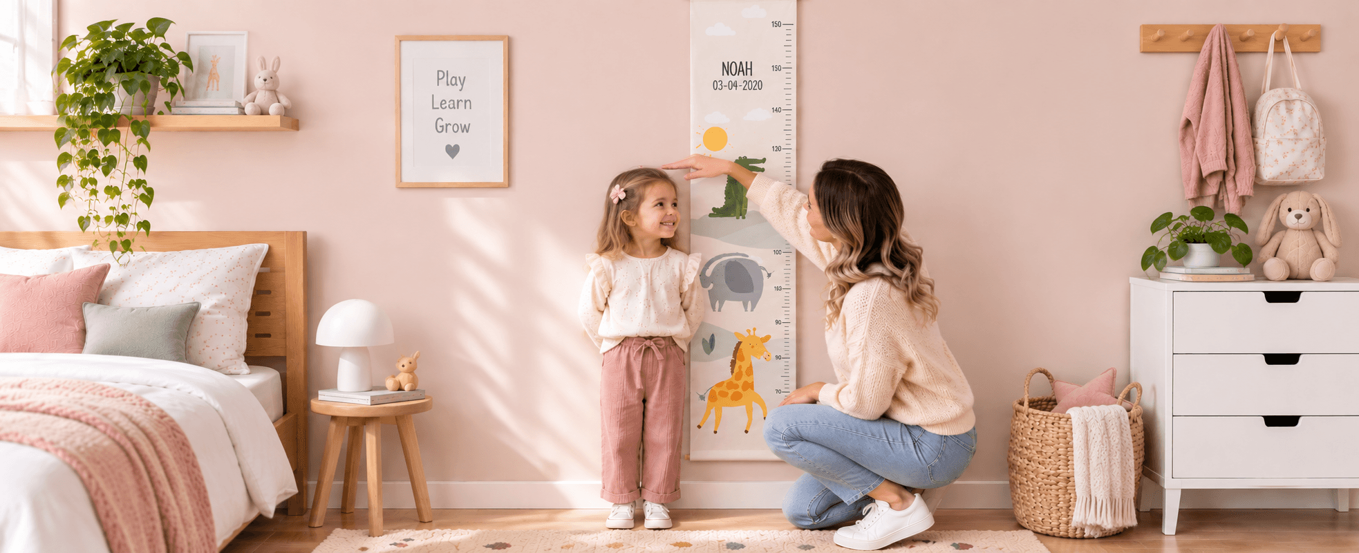 Personalisierte Messlatte für Kinder: ein originelles Geschenk zur Geburt