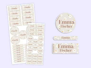 Namens- & Textilaufkleber Kombi-Vorteilspaket - Design