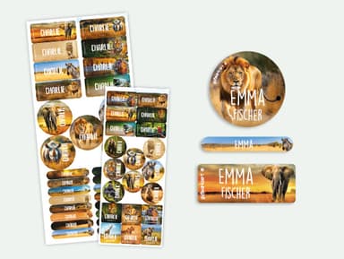 Namens- & Textilaufkleber Kombi-Vorteilspaket - Real World