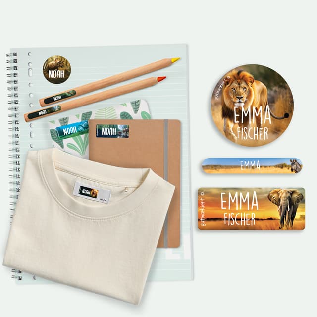 Namens- & Textilaufkleber Kombi-Vorteilspaket - Real World