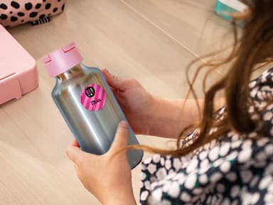 Runde Namensaufkleber – Die drei !!!