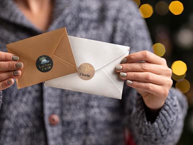 Weihnachtsaufkleber mit Namen