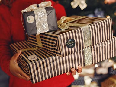 Weihnachtsaufkleber mit Namen