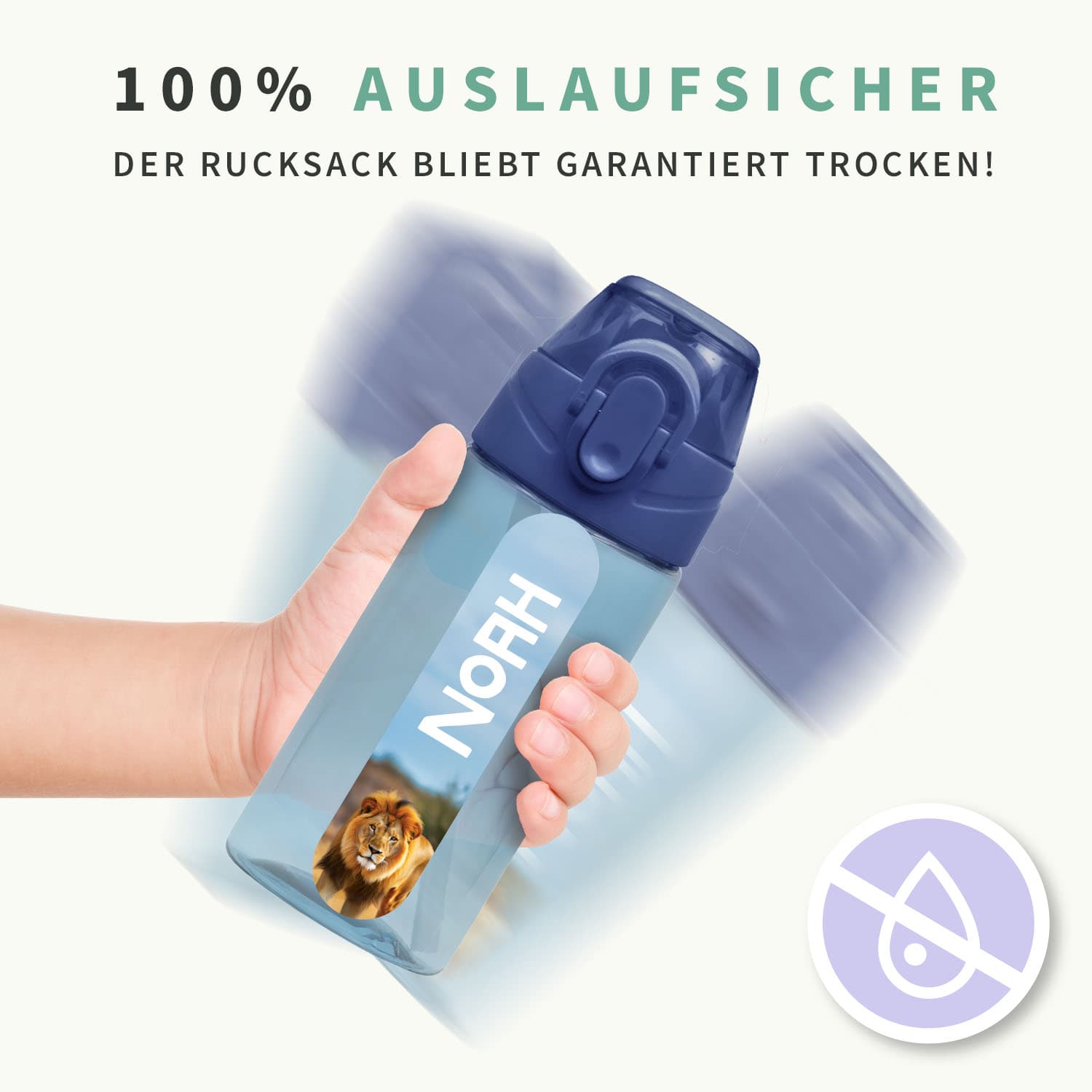 Trinkflasche mit Name - Real World