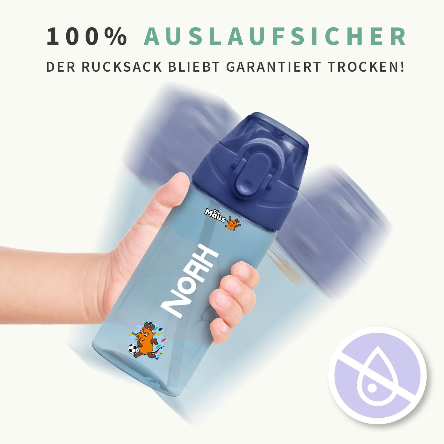 Die Maus Trinkflasche mit Name