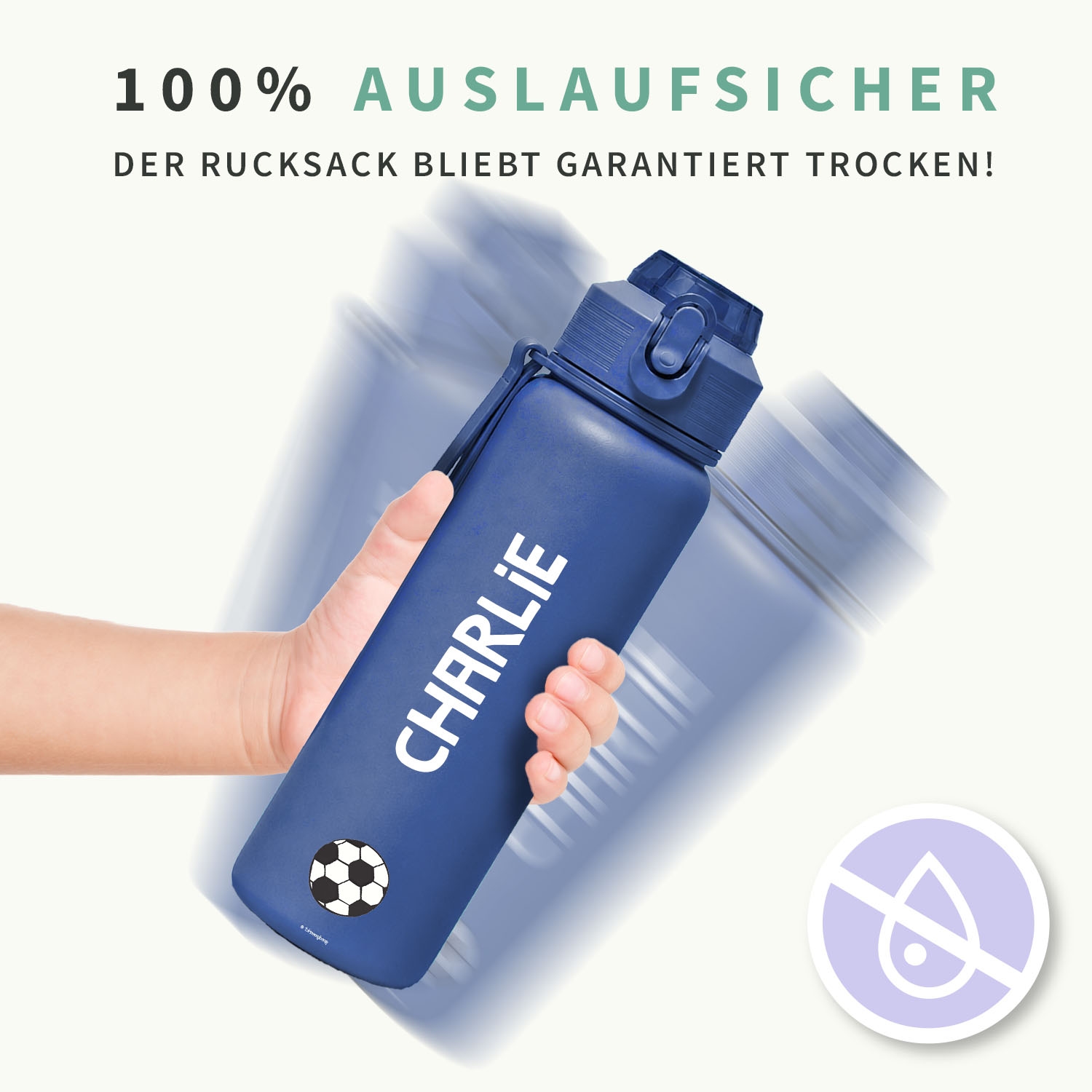 Edelstahl-Trinkflasche mit Namen