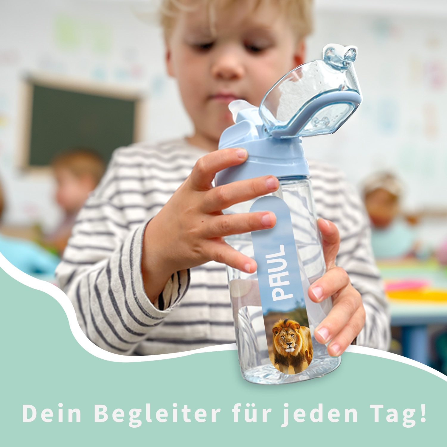 Trinkflasche mit Name - Real World