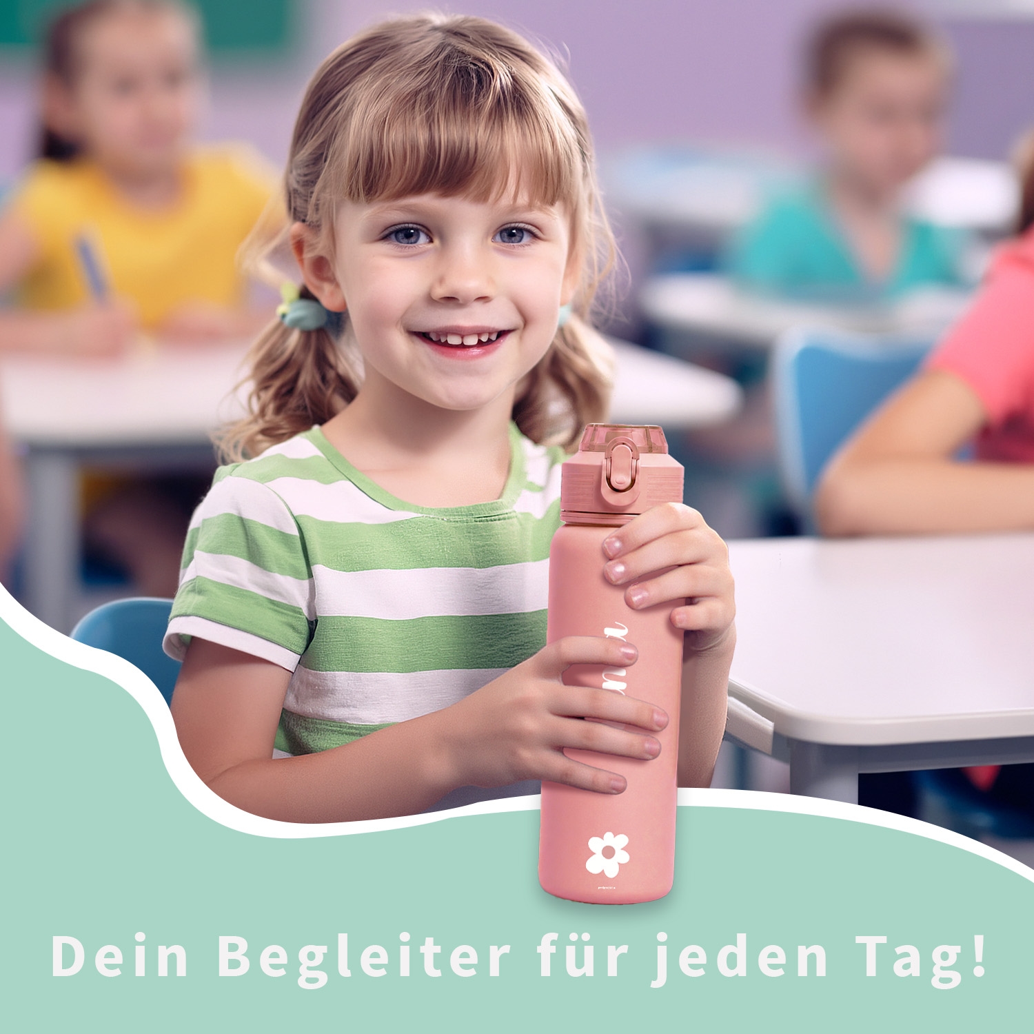 Edelstahl-Trinkflasche mit Namen