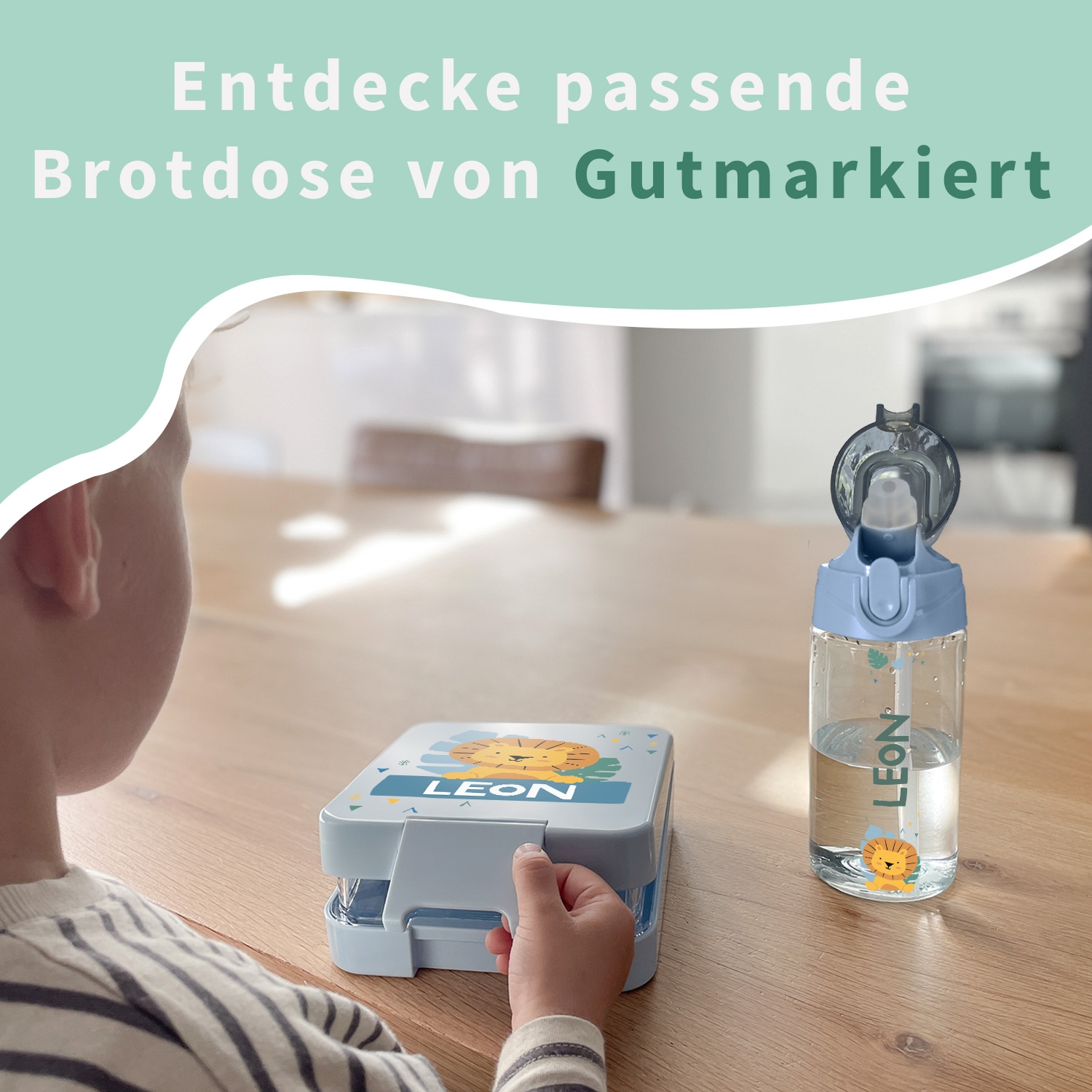 Trinkflasche mit Namen Thema