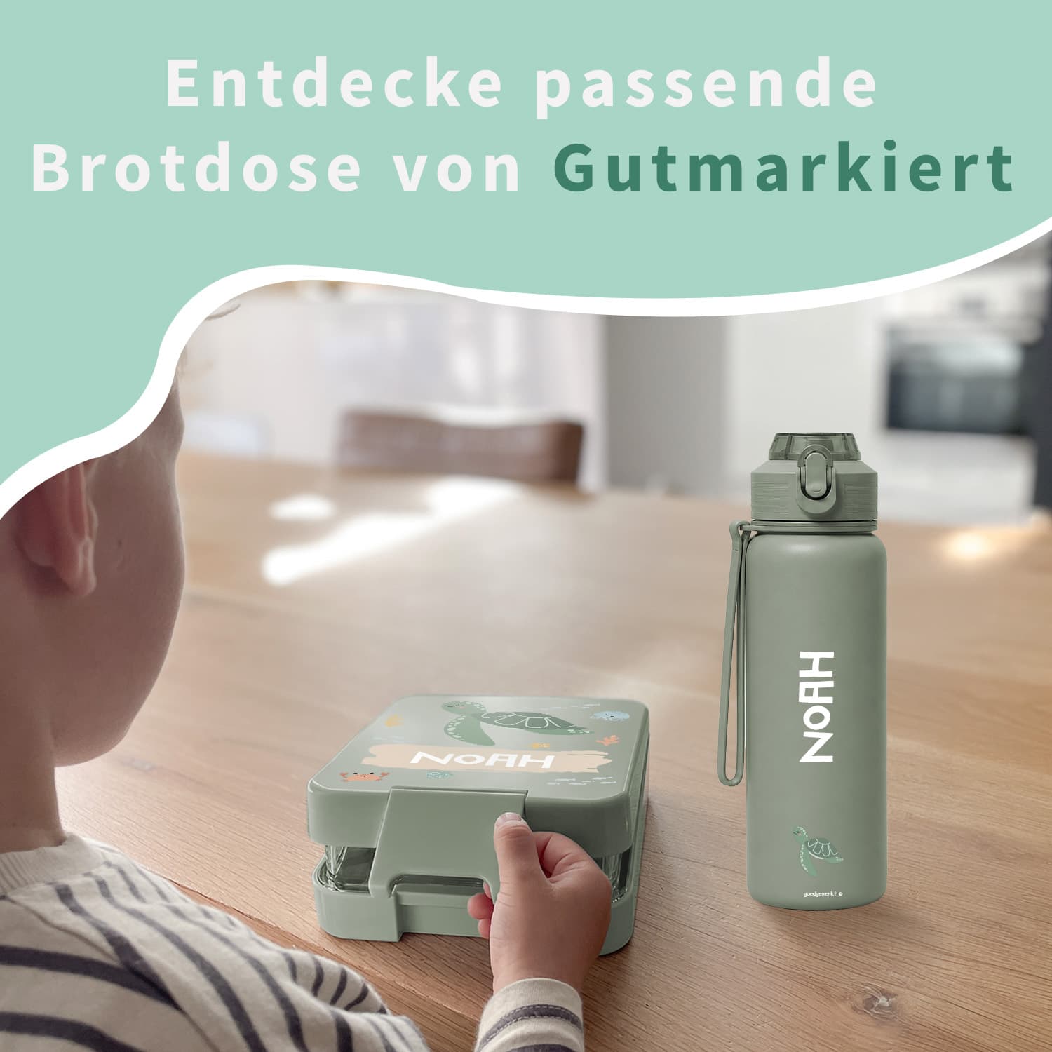 Edelstahl-Trinkflasche mit Namen