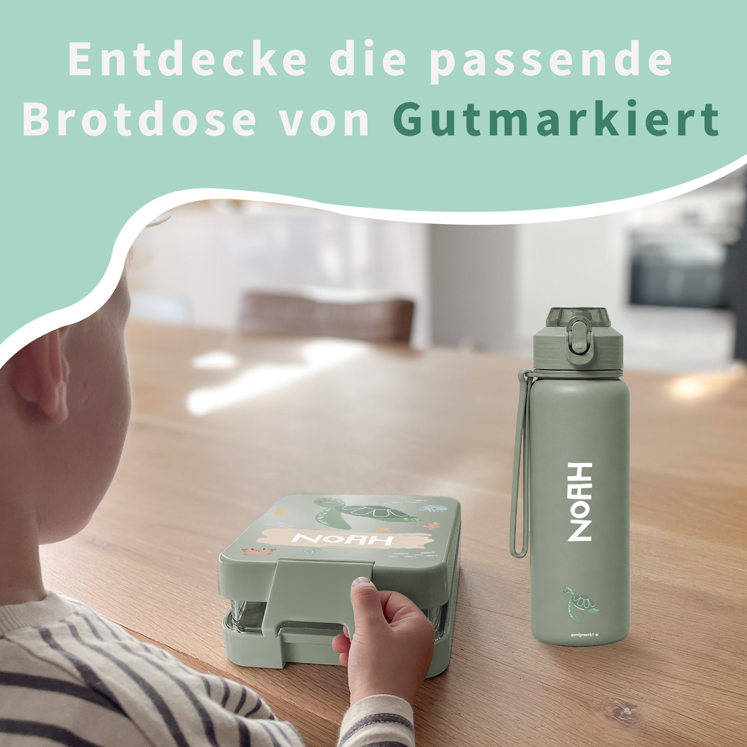 Edelstahl-Trinkflasche mit Namen