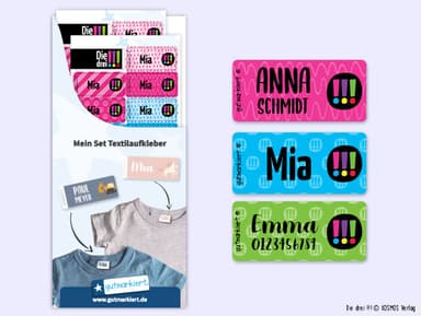 Textilaufkleber – Die drei !!!