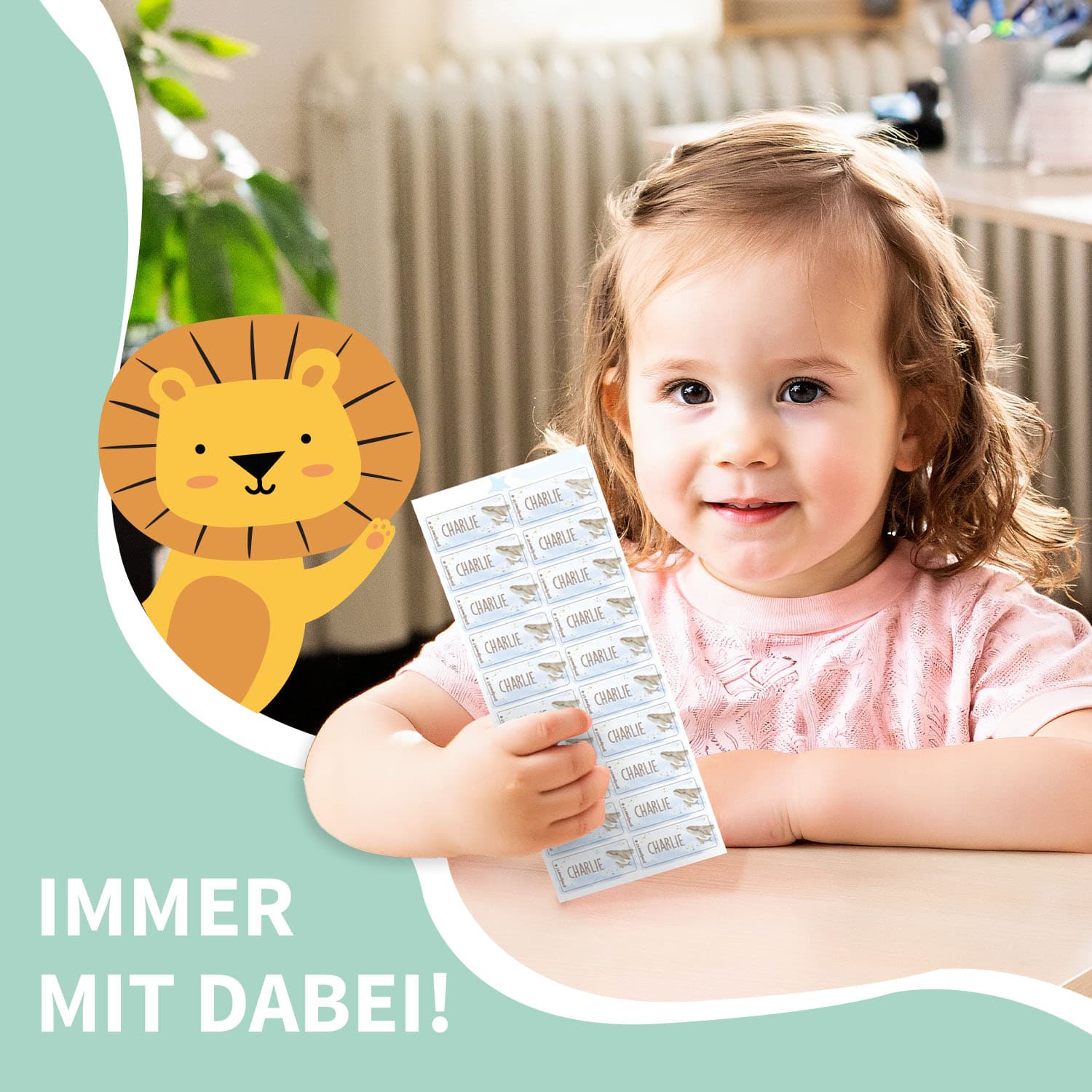 Aquarell Textilaufkleber
