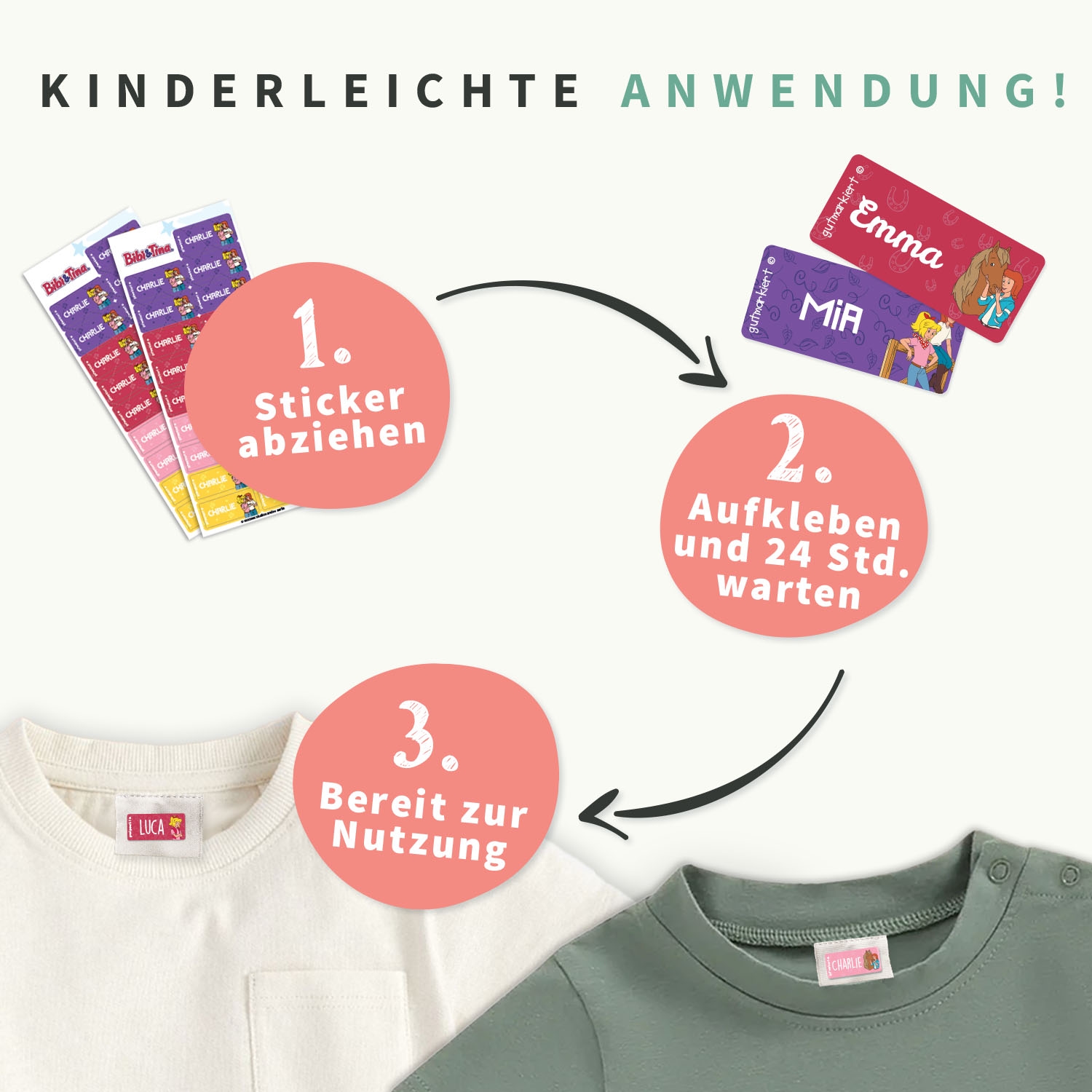 Bibi & Tina Textilaufkleber