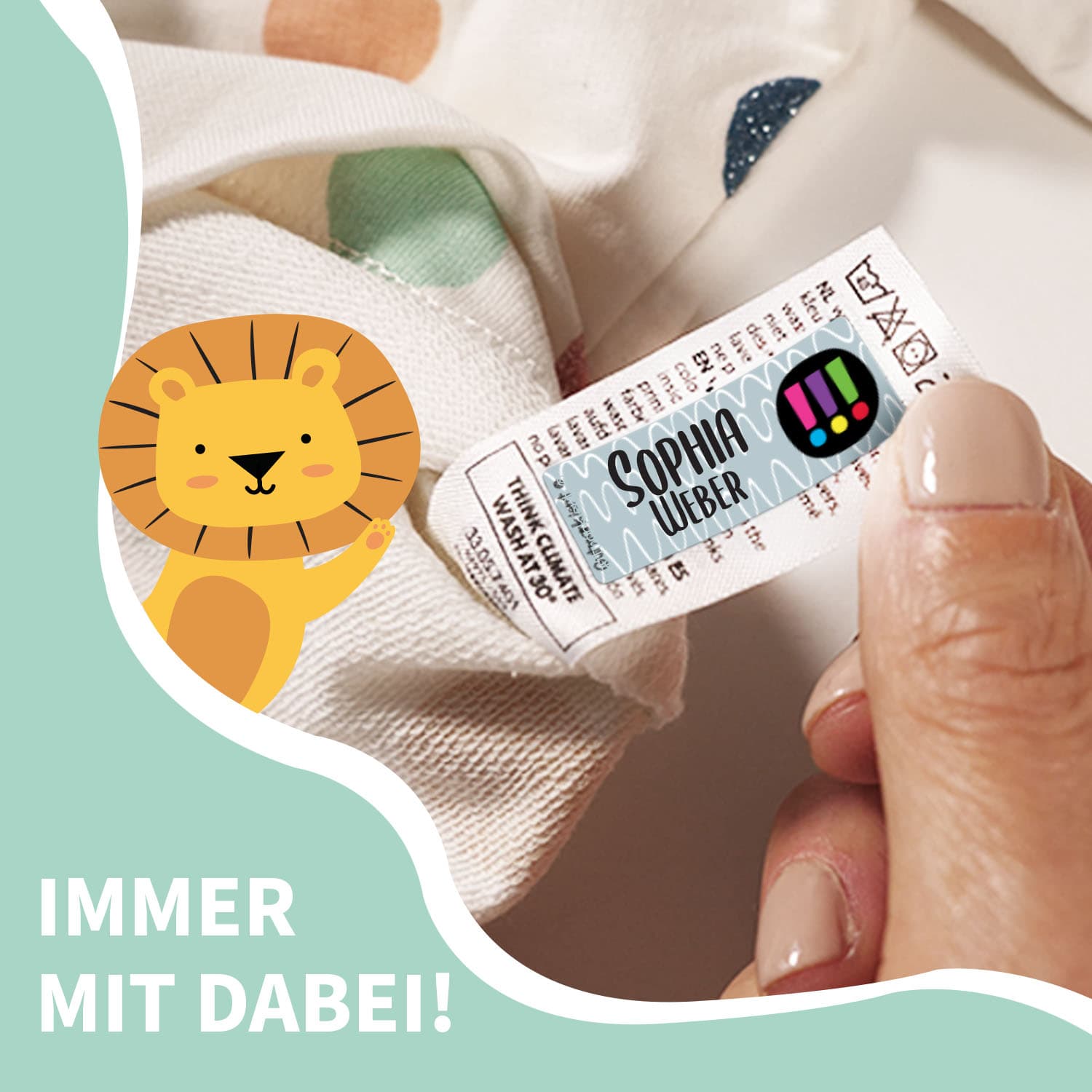 Textilaufkleber – Die drei !!!