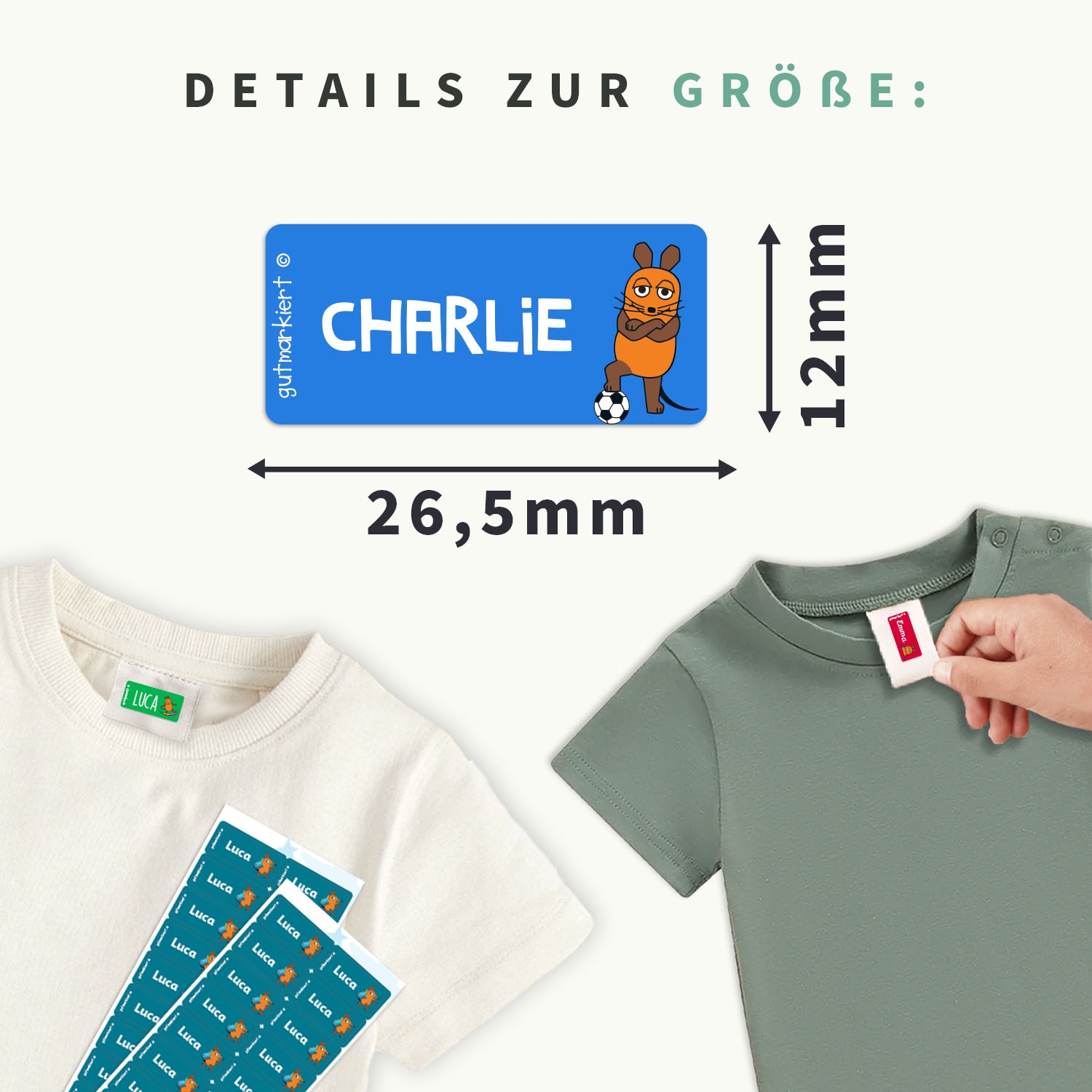 Die Maus Textilaufkleber