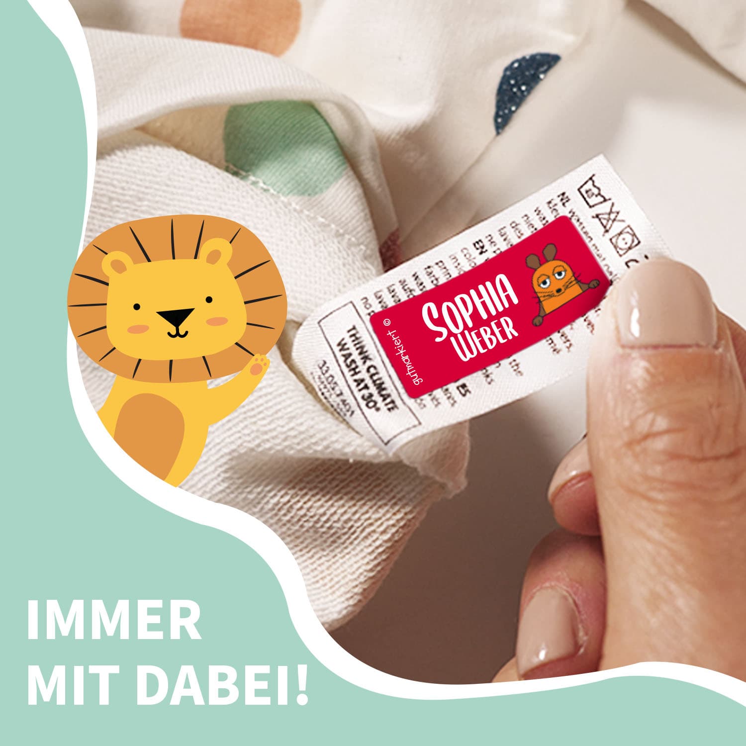 Die Maus Textilaufkleber