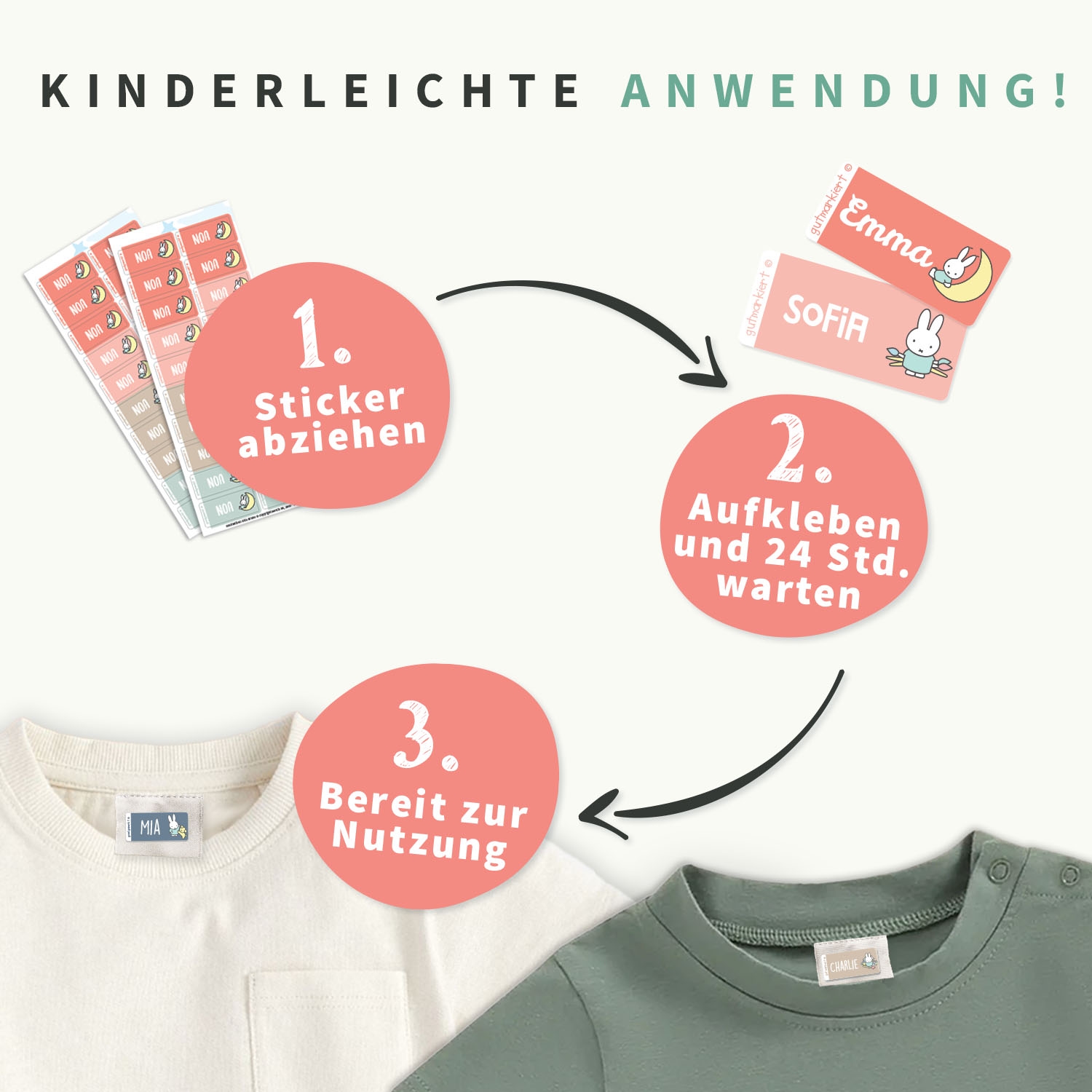 Miffy Textilaufkleber