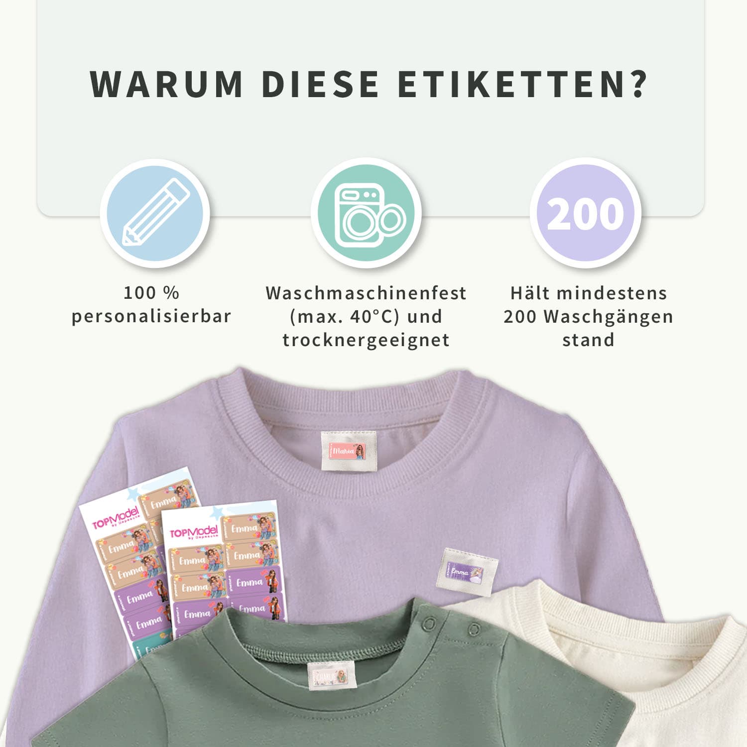 TOPModel Textilaufkleber
