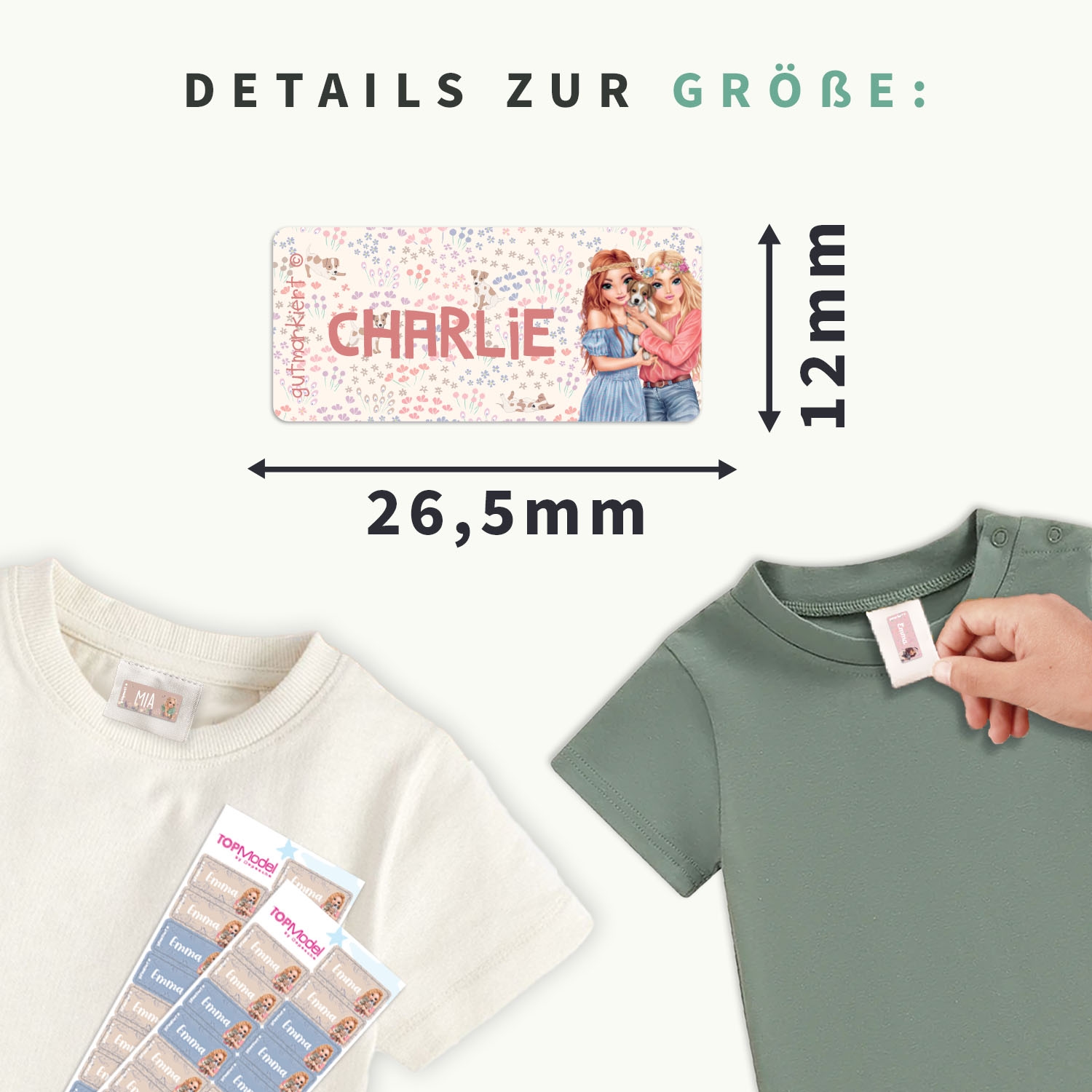 TOPModel Textilaufkleber