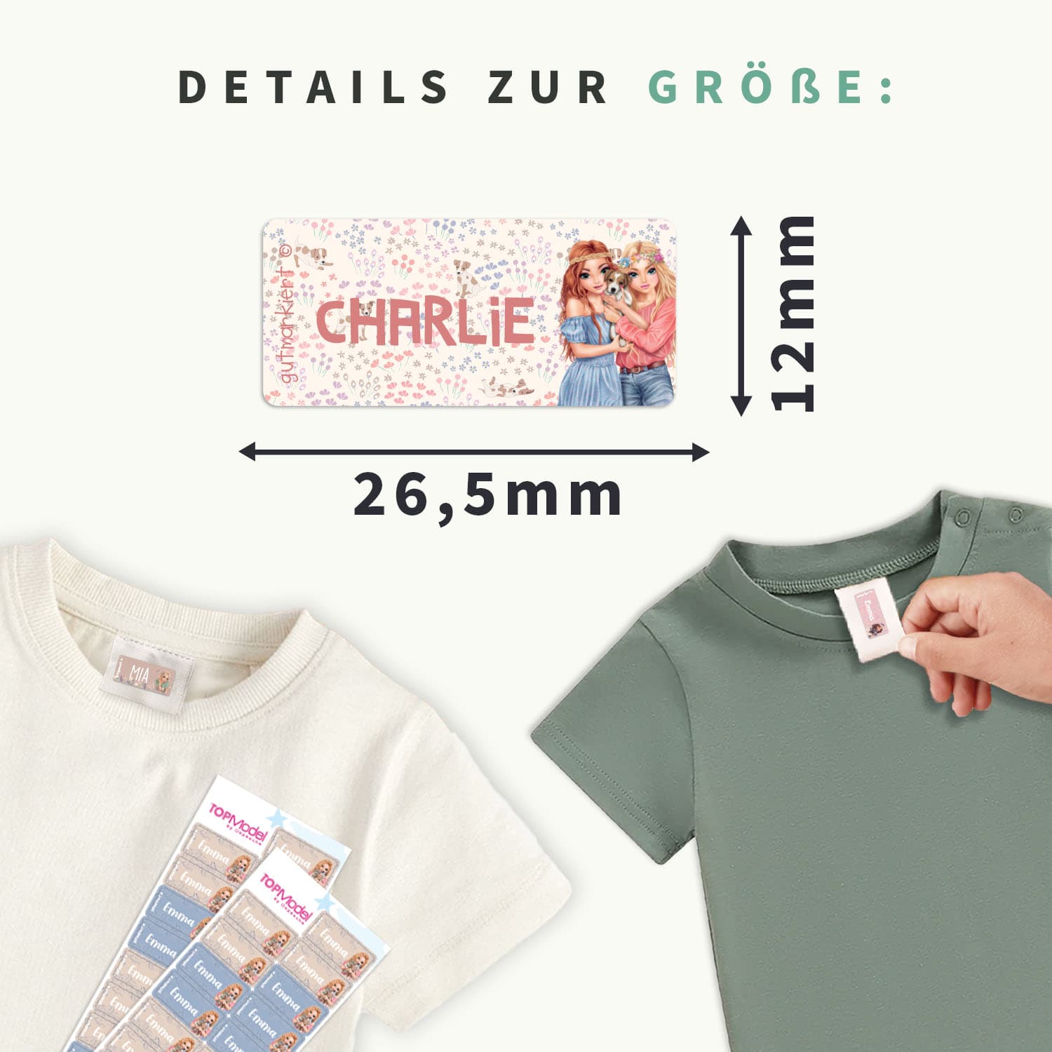 TOPModel Textilaufkleber