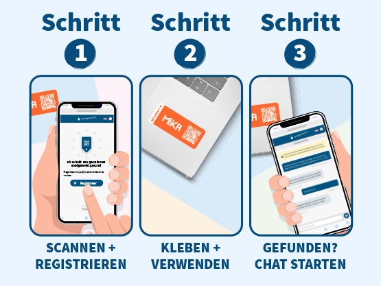 QR-Namensaufkleber