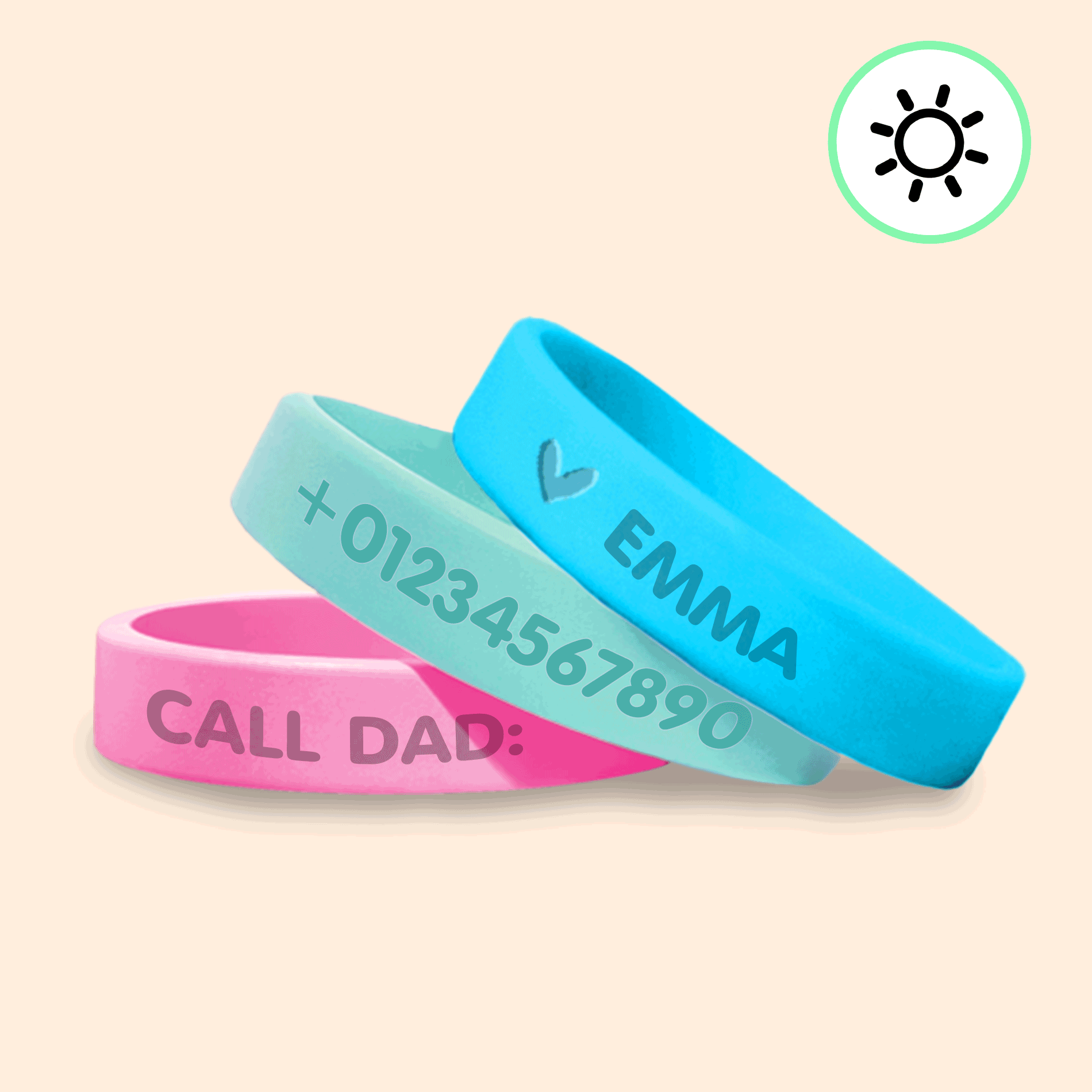 SOS Armband - Glow in the dark