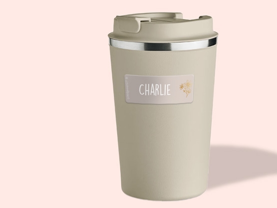 Kleine Design Aufkleber mit Gold Aufdruck