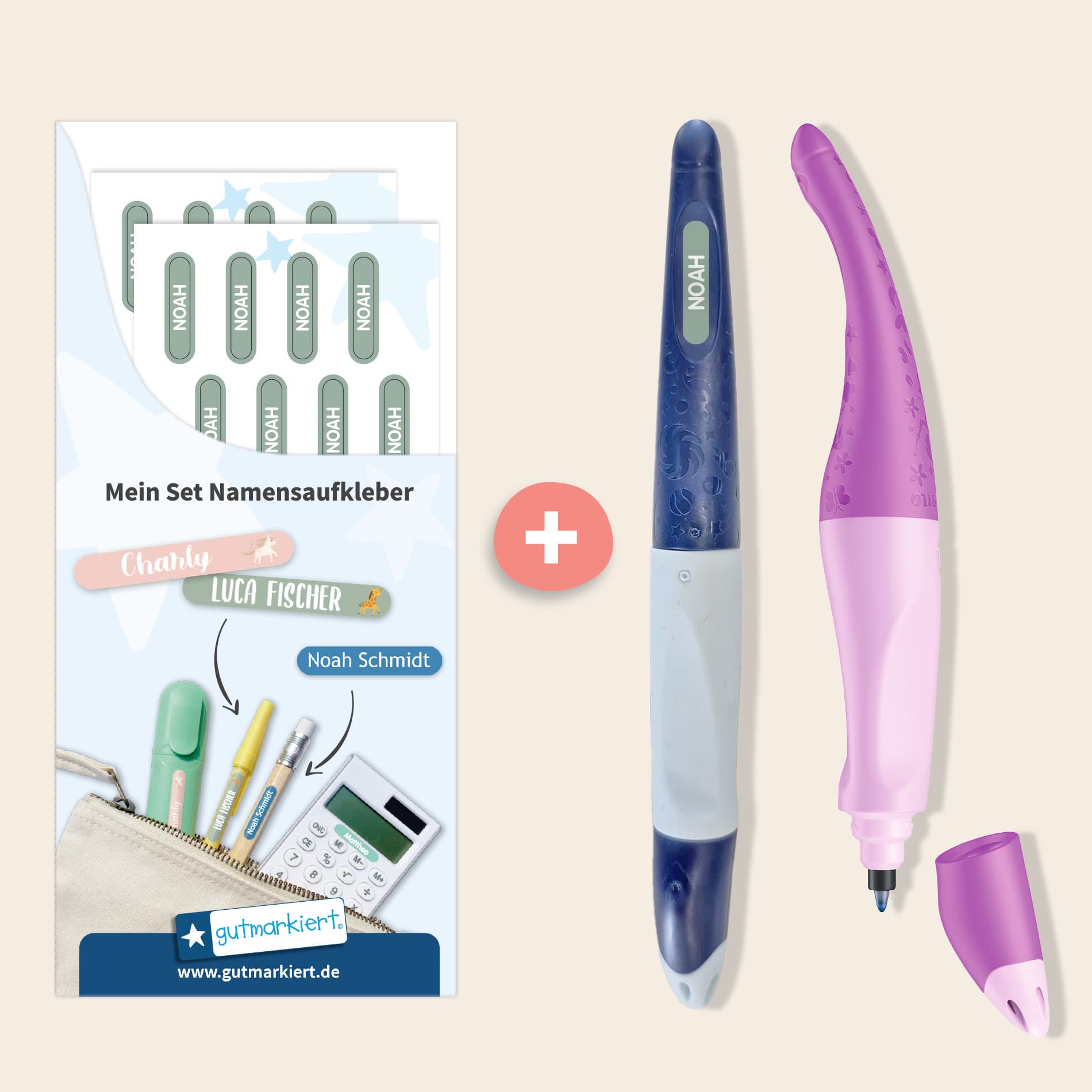 STABILO EASYoriginal + Mini XS Namensaufkleber