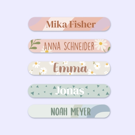 Mini Design Namensaufkleber