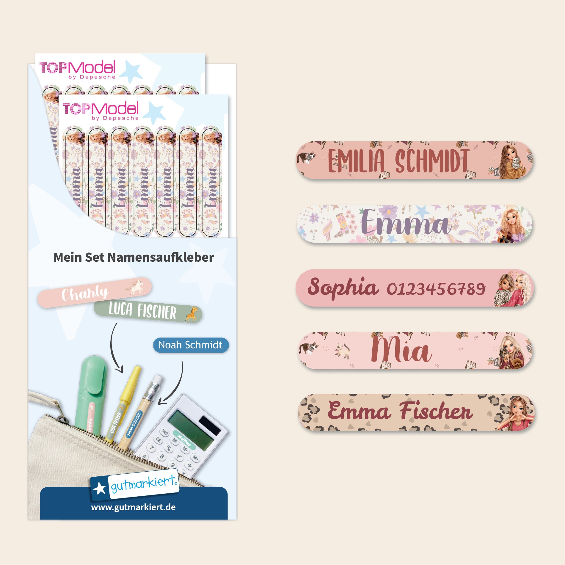 TOPModel Mini Aufkleber