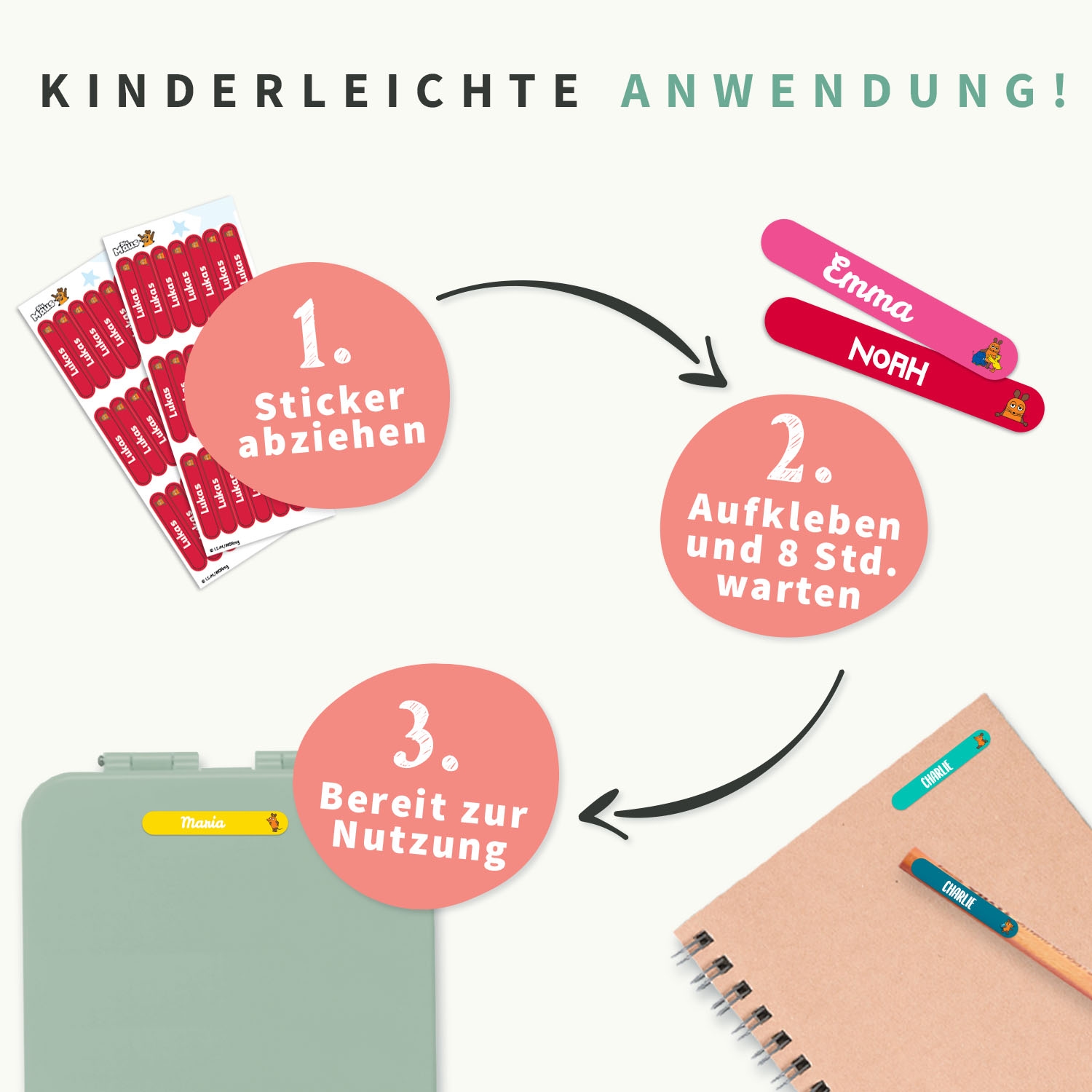 Die Maus Mini Aufkleber