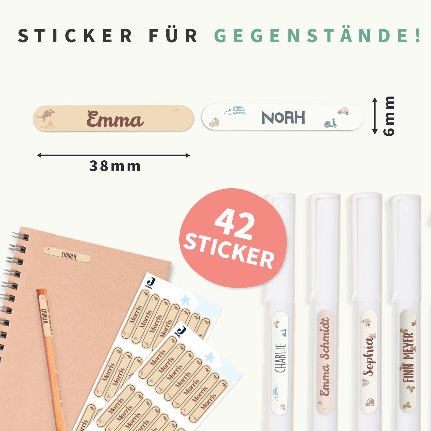 Mini Namensaufkleber - Jollein