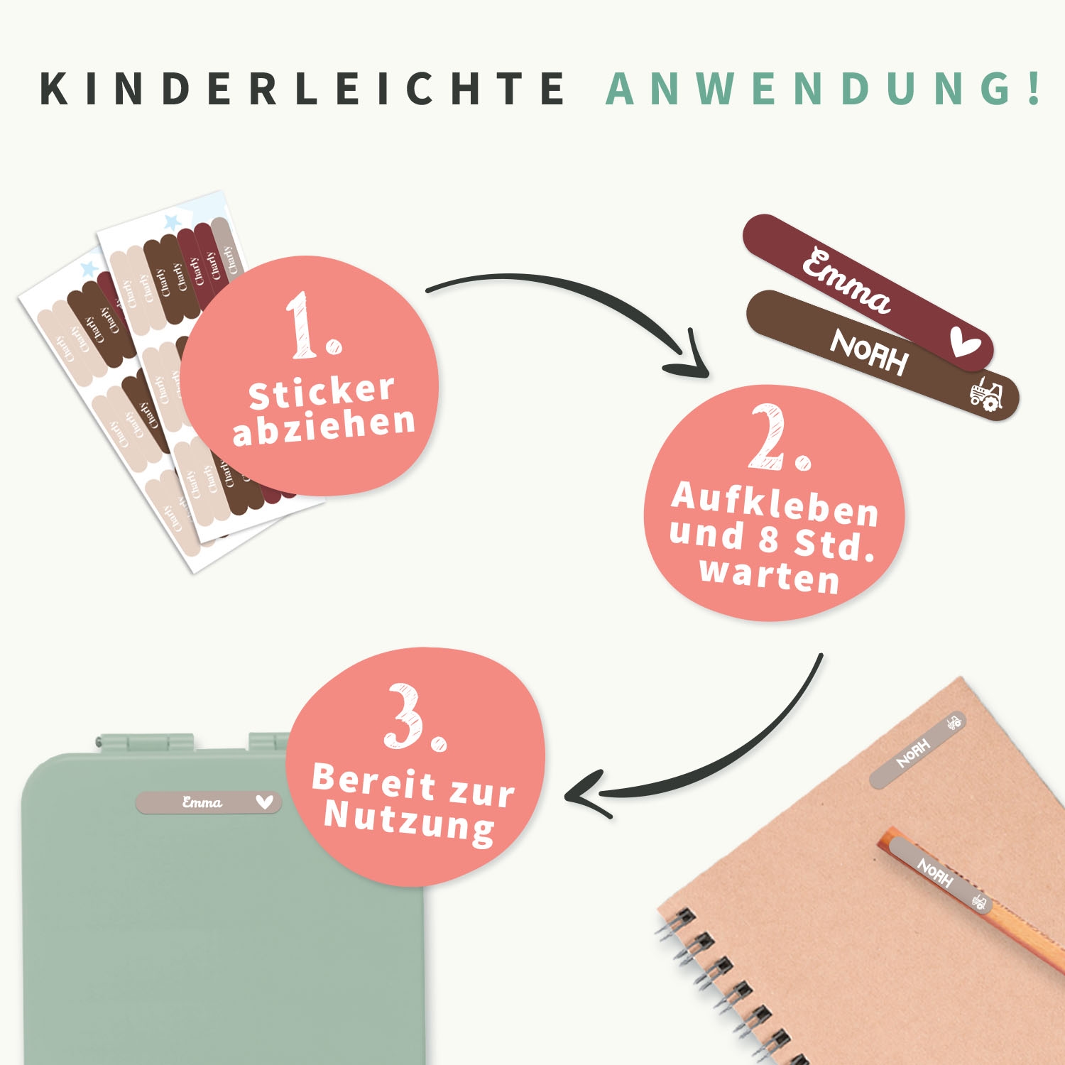 Mini Namensaufkleber