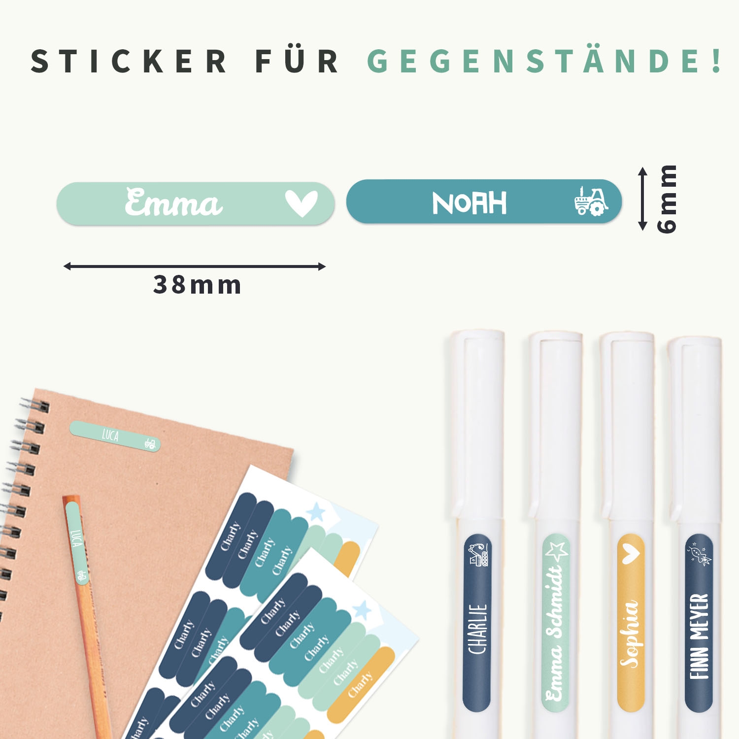 Mini Namensaufkleber